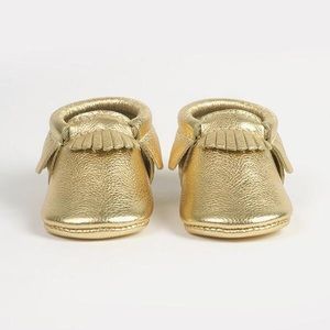 Freshly picked gold moccasins